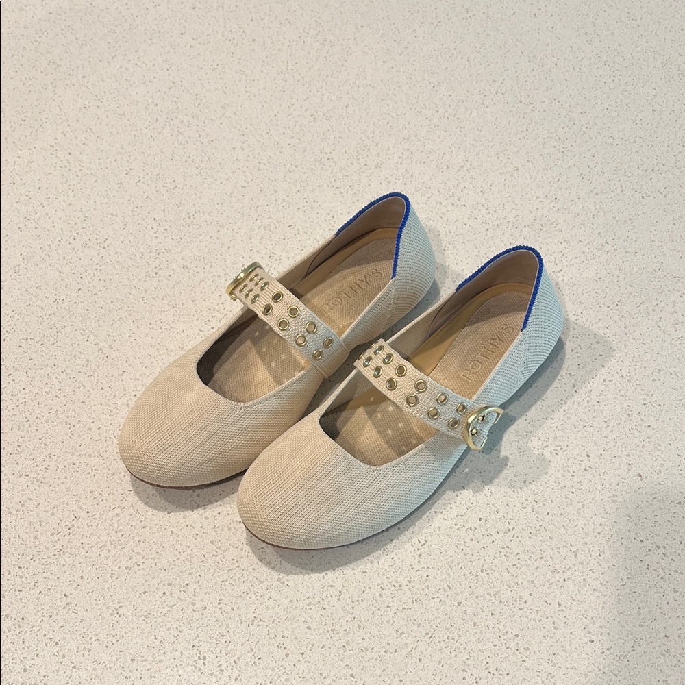 Rothy's Cream Mary Jane Flats with Buckle